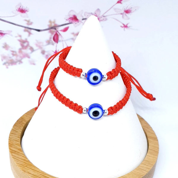 Evil Eye Bracelet Baby Bracelet Protection Bracelet red String Bracelet Mommy and Me Set of 2 - Davihappyshop