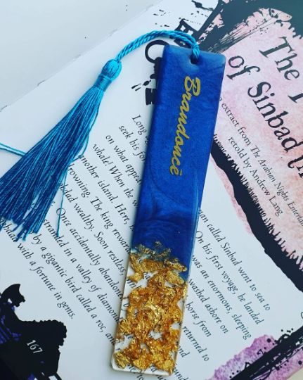 Personalised Resin Bookmark ,Personalised Gift,Name Bookmark,Book lover gift