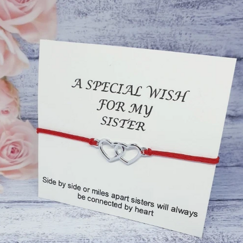 Wish bracelets Friendship Daughter Birthday Mum Sister Christmas Gift - Davihappyshop