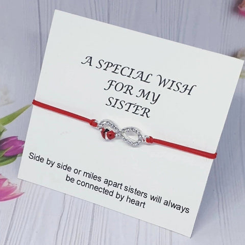 Sister wish bracelet, sister jewellery,gift for sister,christmas gift bracelet - Davihappyshop